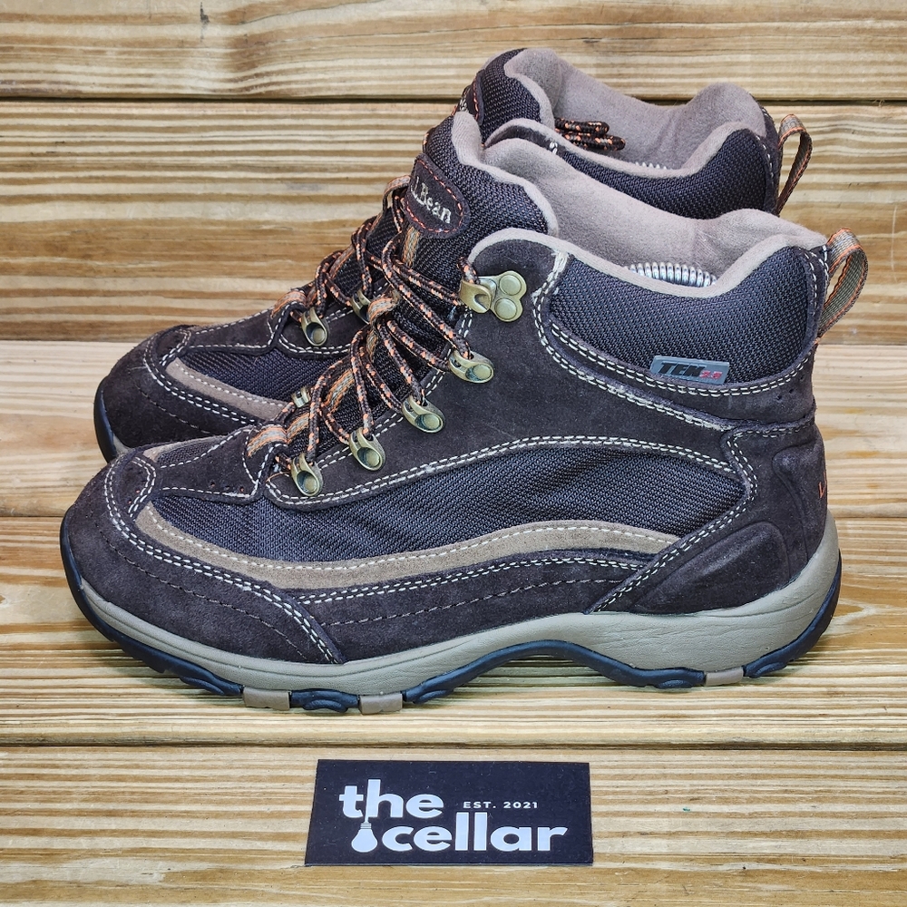 LLBean Womens 7.5 Hiking Boots Waterproof Primaloft Insulated Mid Lace Up Shoes - Picture 3 of 8
